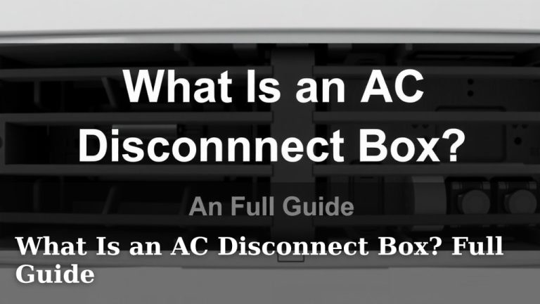 What Is an AC Disconnect Box? Full Guide